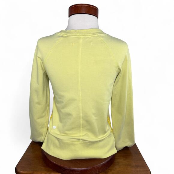 Lululemon Rejuvenate Pullover Sweatshirt 2 Yellow Zip Hem‎ Athleisure Sporty Fit - Picture 5 of 10